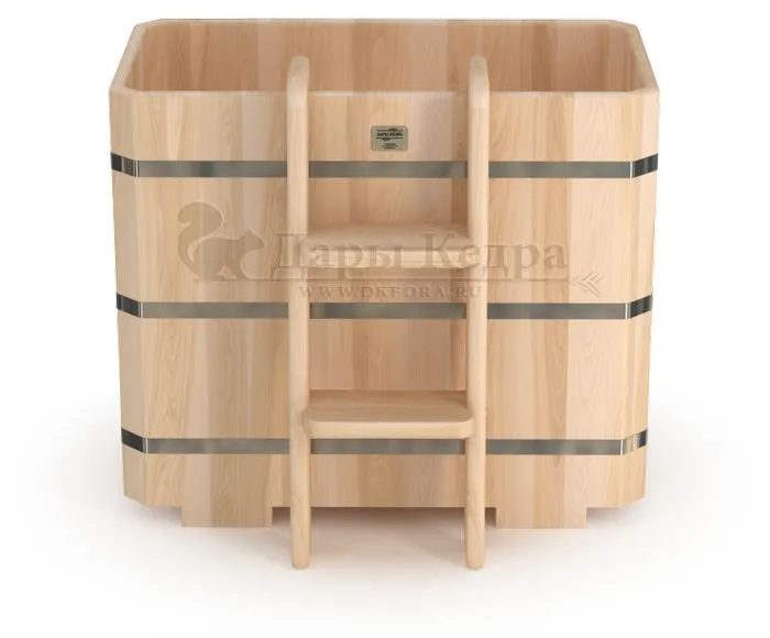 Прямоугольная купель для бани из кедра