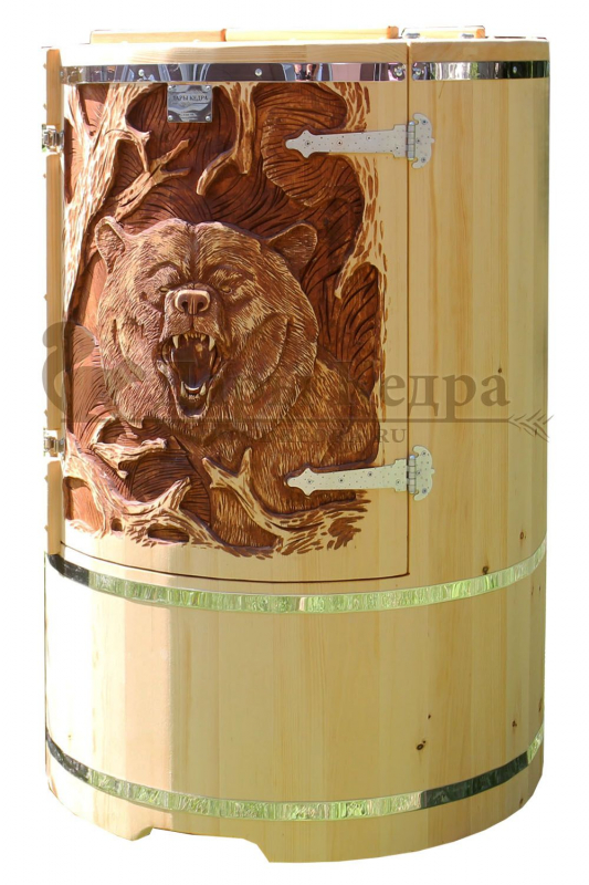 Кедровая бочка (фитобочка) «Звери в лесу» Кедровая бочка (фитобочка) «Звери в лесу»